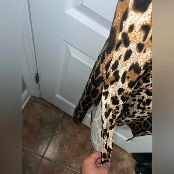 Main Strip Leopard Maxi Dress - Picture 2 of 5